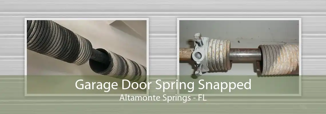 Garage Door Spring Snapped Altamonte Springs - FL