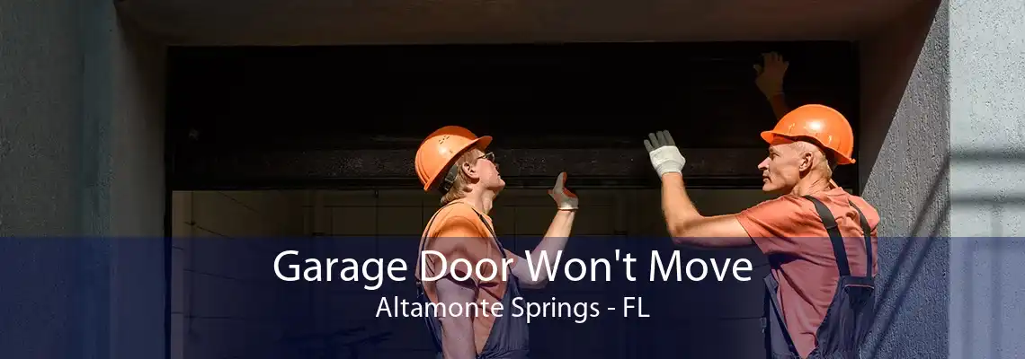 Garage Door Won't Move Altamonte Springs - FL